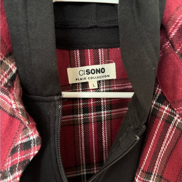 Women’s Large plaid hooded zip up jacket NWT - Picture 7 of 7